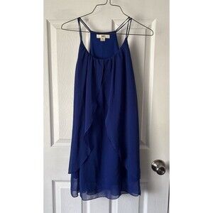 Issi Royal Or Colbalt Blue Layered Dress Size Small Summer Straps